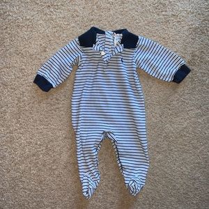 Ralph Lauren Baby Boy Striped Coveralls with collar 6-9m
